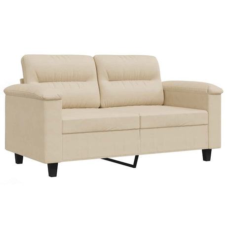 Vidaxl tweezitsbank 120 cm microvezelstof crème