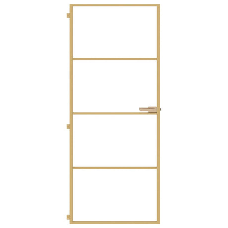 Vidaxx indvendig dør smal 83x201,5 cm hærdet glas og aluminium guld farve
