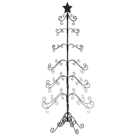 VidaXL juledekoration juletræ 215 cm metal sort