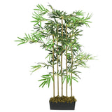 VidaXL kunstig plante bambus 730 blade 120 cm grøn