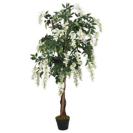 VidaXL kunstig plante blåregn 840 blade 120 cm grøn og hvid