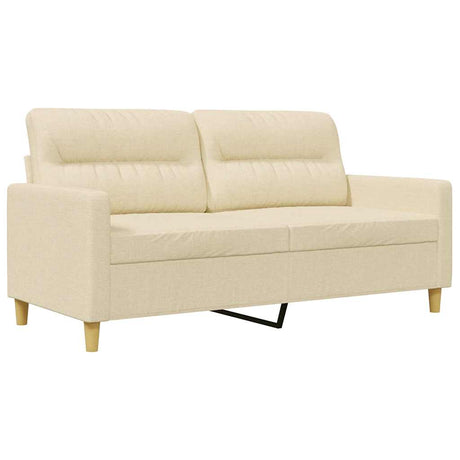 Vidaxl tweezitsbank 140 cm stof crèmekleurig