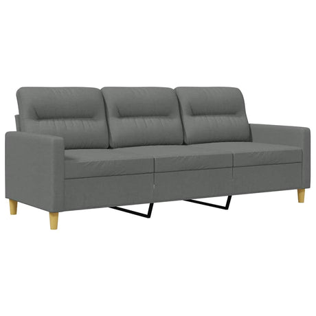 Vidaxl driezitsbank 180 cm stof donkergrijs