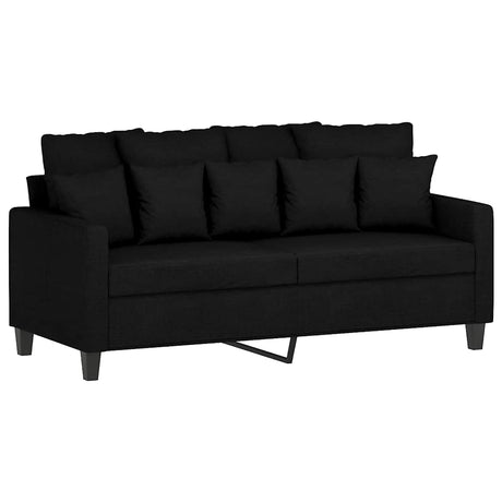 Vidaxl tweezitsbank 140 cm stof zwart