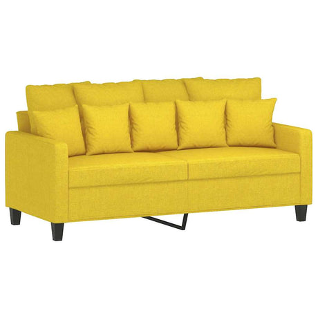 Vidaxl tweezitsbank 140 cm stof lichtgeel