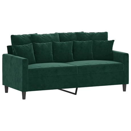 Vidaxl tweezitsbank 140 cm fluweel donkergroen