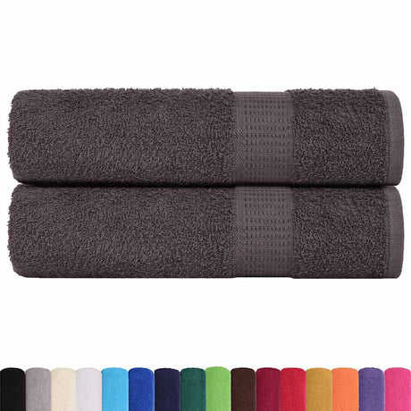 Vidaxx håndklæder frø 2 stk 50x100 cm 360 g m² antracit