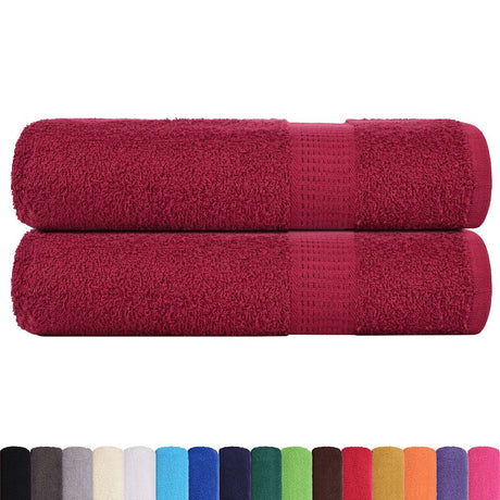 Vidaxx håndklæder frø 2 stk 50x100 cm 360 g m² bordeaux