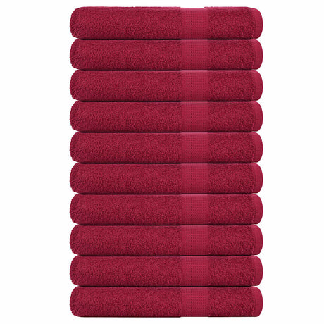 Vidaxx håndklæder frø 10 stk 100x200 cm 360 g m² bordeaux