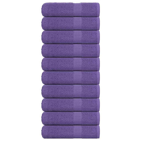 VidaXL badehåndklæder frogn 10 stk 100x150 cm 360 g m² lilla
