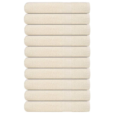 Vidaxx håndklæder frø 10 stk 100x200 cm 360 g m² creme