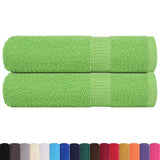 Vidaxx badehåndklæder frogn 2 stk 70x140 cm 360 g m² æblegrøn