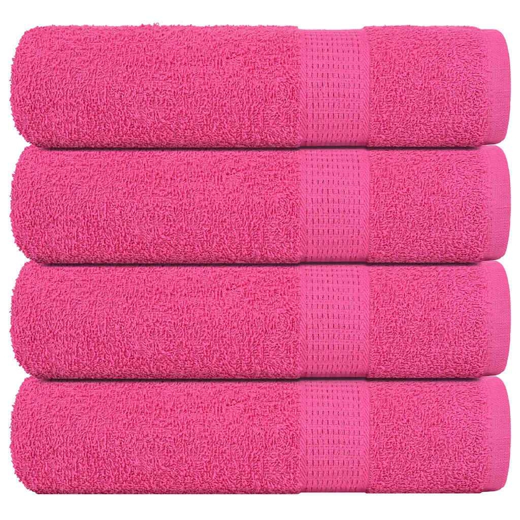 Vidaxx badehåndklæder 4 stk 100x150 cm 360 g m² 100% bomuld pink