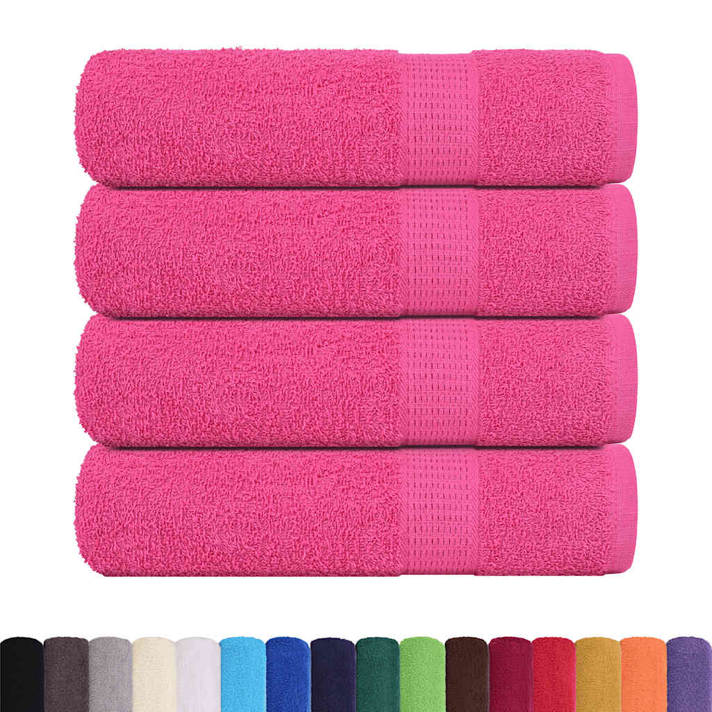 Vidaxx badehåndklæder 4 stk 100x150 cm 360 g m² 100% bomuld pink