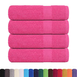 Vidaxx badehåndklæder 4 stk 100x150 cm 360 g m² 100% bomuld pink