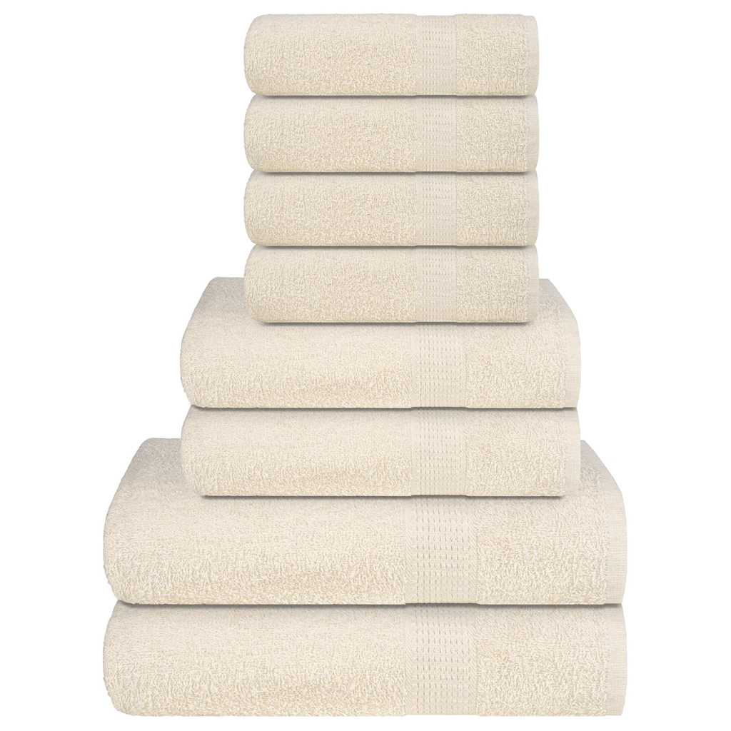 Vidaxx 8-delt håndklædesæt frogn 360 g m² creme