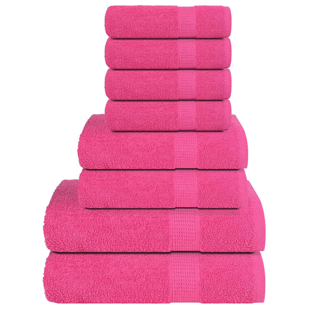 Vidaxx 8-delt håndklædesæt frogn 360 g m² pink