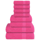 Vidaxx 8-delt håndklædesæt frogn 360 g m² pink