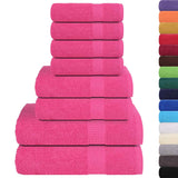 Vidaxx 8-delt håndklædesæt frogn 360 g m² pink
