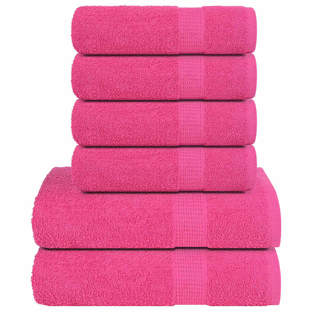 Vidaxx 6-delt håndklædesæt frogn 360 g m² pink