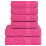 Vidaxx 6-delt håndklædesæt frogn 360 g m² pink