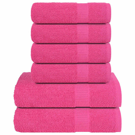 Vidaxx 6-delt håndklædesæt frogn 360 g m² pink