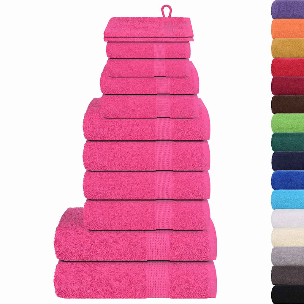 Vidaxx 12-delt håndklædesæt frogn 360 g m² pink