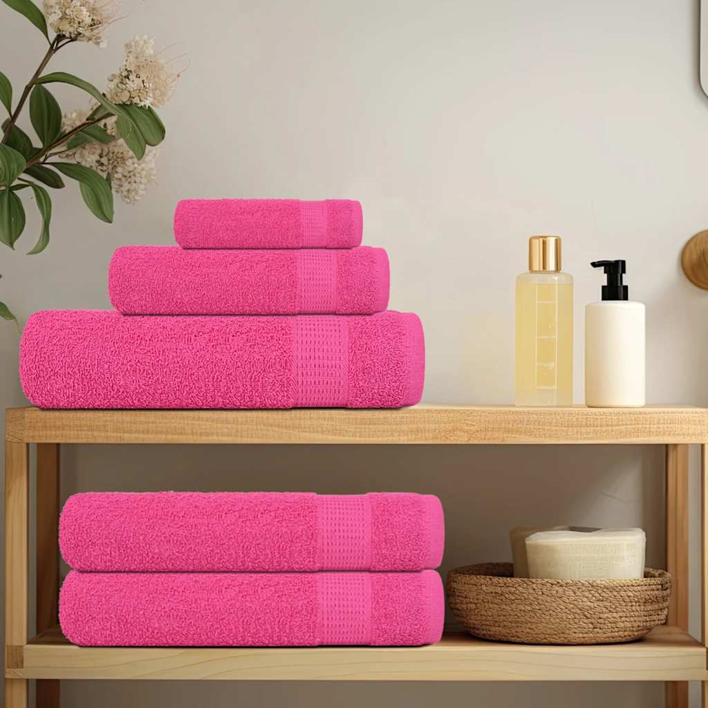 Vidaxx 12-delt håndklædesæt frogn 360 g m² pink