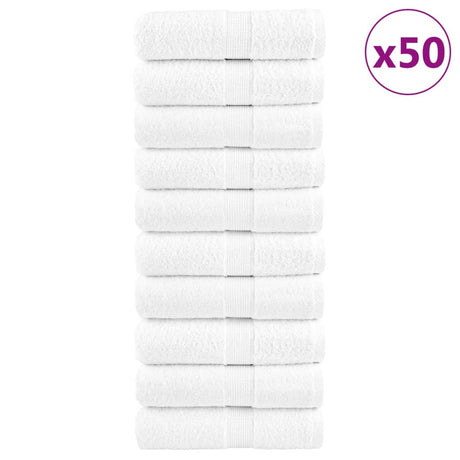 Vidaxx premium vaskeklude solund 50 stk 30x30 cm 600 g m² hvid