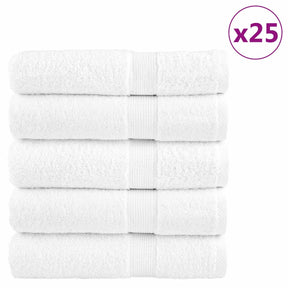 VidaXL badehåndklæder solund 25 stk 600 g m² 100x150 cm hvid