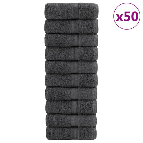 Vidaxl washandjes solund 50 st 600 g m² 15x21 cm antracietkleurig