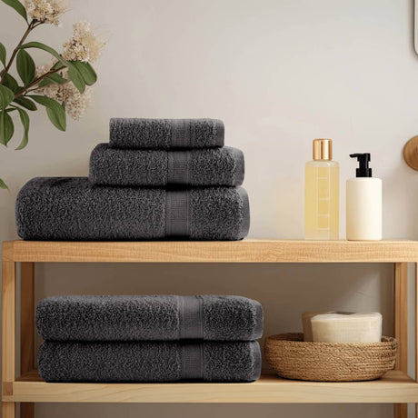 Vidaxl washandjes solund 50 st 600 g m² 15x21 cm antracietkleurig