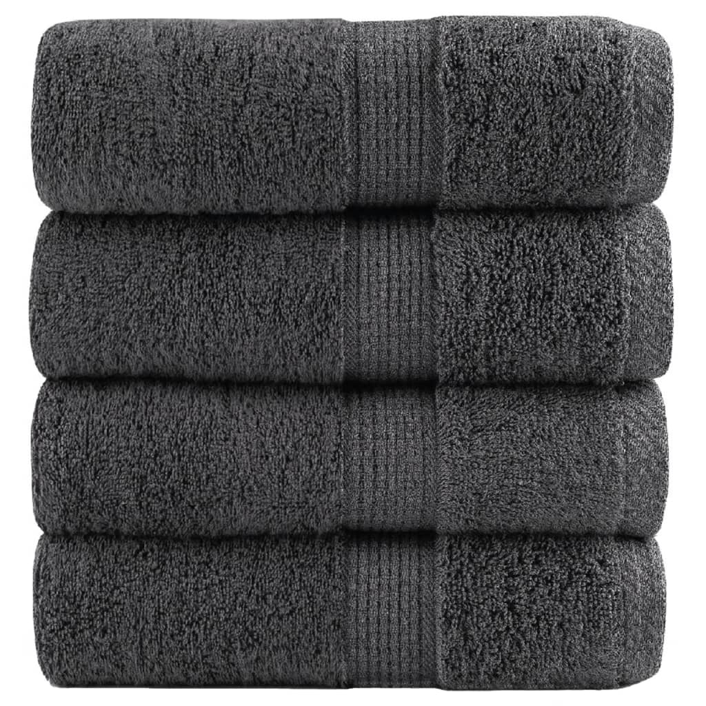 Vidaxx premium vaskeklude solund 4 stk antracit 30x30 cm 600 g m²