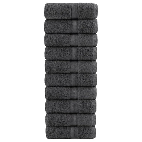 Vidaxx premium vaskeklude solund 10 stk antracit 30x30 cm 600 g m²