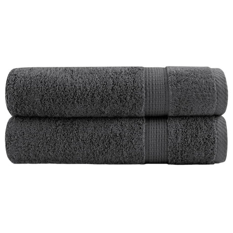 VidaXL badehåndklæder solund 2 stk 600 g m² 70x140 cm antracit