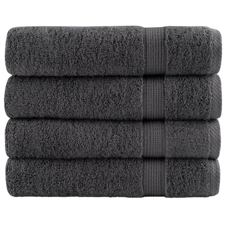 VidaXL badehåndklæder solund 4 stk 600 g m² 70x140 cm antracit