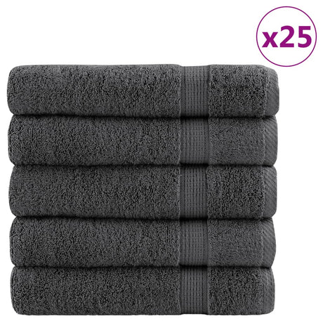 VidaXL badehåndklæder solund 25 stk 600 g m² 100x150 cm antracit