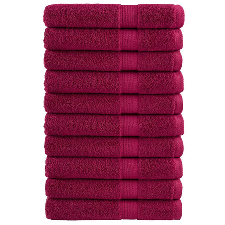 VidaXL saunahåndklæder solund 10 stk 600 g m² 80x200 cm bordeaux
