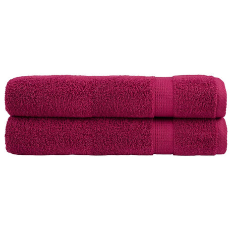 Vidaxx håndklæder solund 2 stk 600 g m² 100x200 cm bordeaux