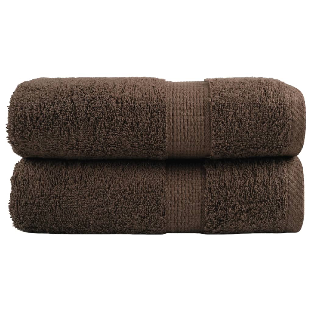Vidaxx premium vaskeklude solund 2 stk brun 30x30 cm 600 g m²