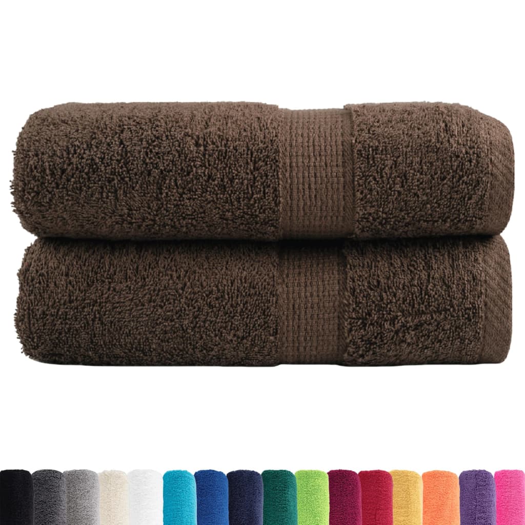Vidaxx premium vaskeklude solund 2 stk brun 30x30 cm 600 g m²