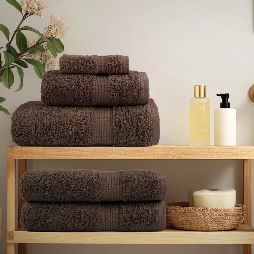 Vidaxx premium vaskeklude solund 2 stk brun 30x30 cm 600 g m²
