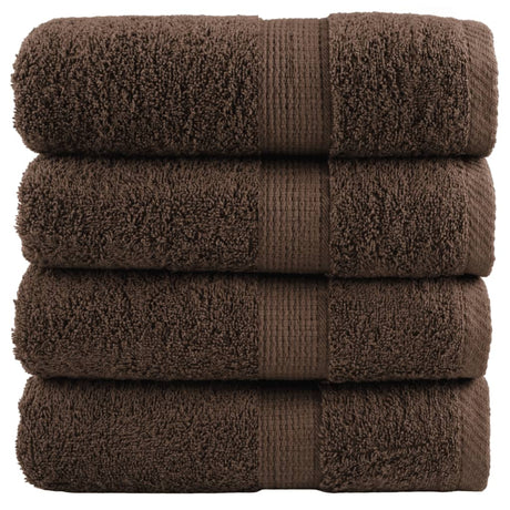 Vidaxx premium vaskeklude solund 4 stk brun 30x30 cm 600 g m²