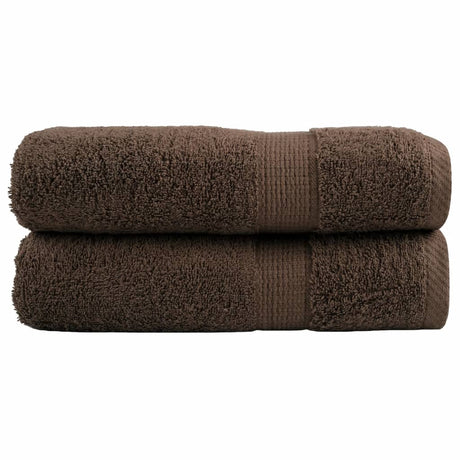 Vidaxx håndklæder solund 2 stk 600 g m² 50x100 cm brun