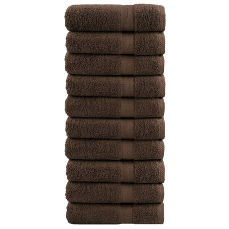 Vidaxx håndklæder solund 10 stk 600 g m² 50x100 cm brun