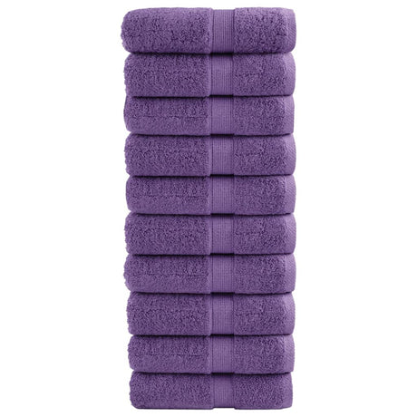 Vidaxx premium vaskeklude solund 10 stk lilla 30x30 cm 600 g m2