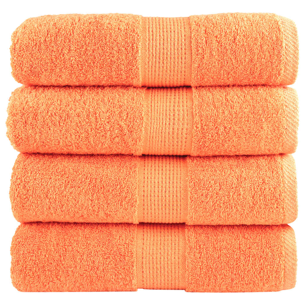 Vidaxx premium vaskeklude solund 4 stk orange 30x30 cm 600 g m2