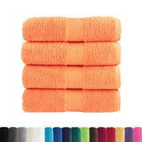 VidaXL gæstehåndklæder solund 4 stk 600 g m² 30x50 cm orange
