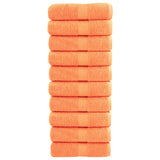 VidaXL gæstehåndklæder solund 10 stk 600 g m² 30x50 cm orange