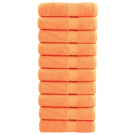 VidaXL badehåndklæder solund 10 stk 600 g m² 70x140 cm orange